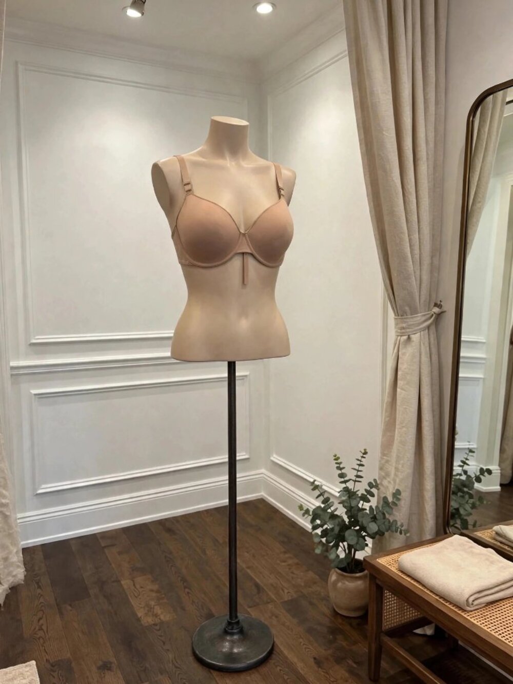 SKIMS Weightless Demi Bra Clay Nude Size 42H NWT